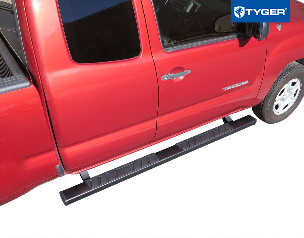 Tyger Auto, Tyger 4" Riser Step Bars Toyota Tacoma Access Cab (2005-2022) Powder Coated Black