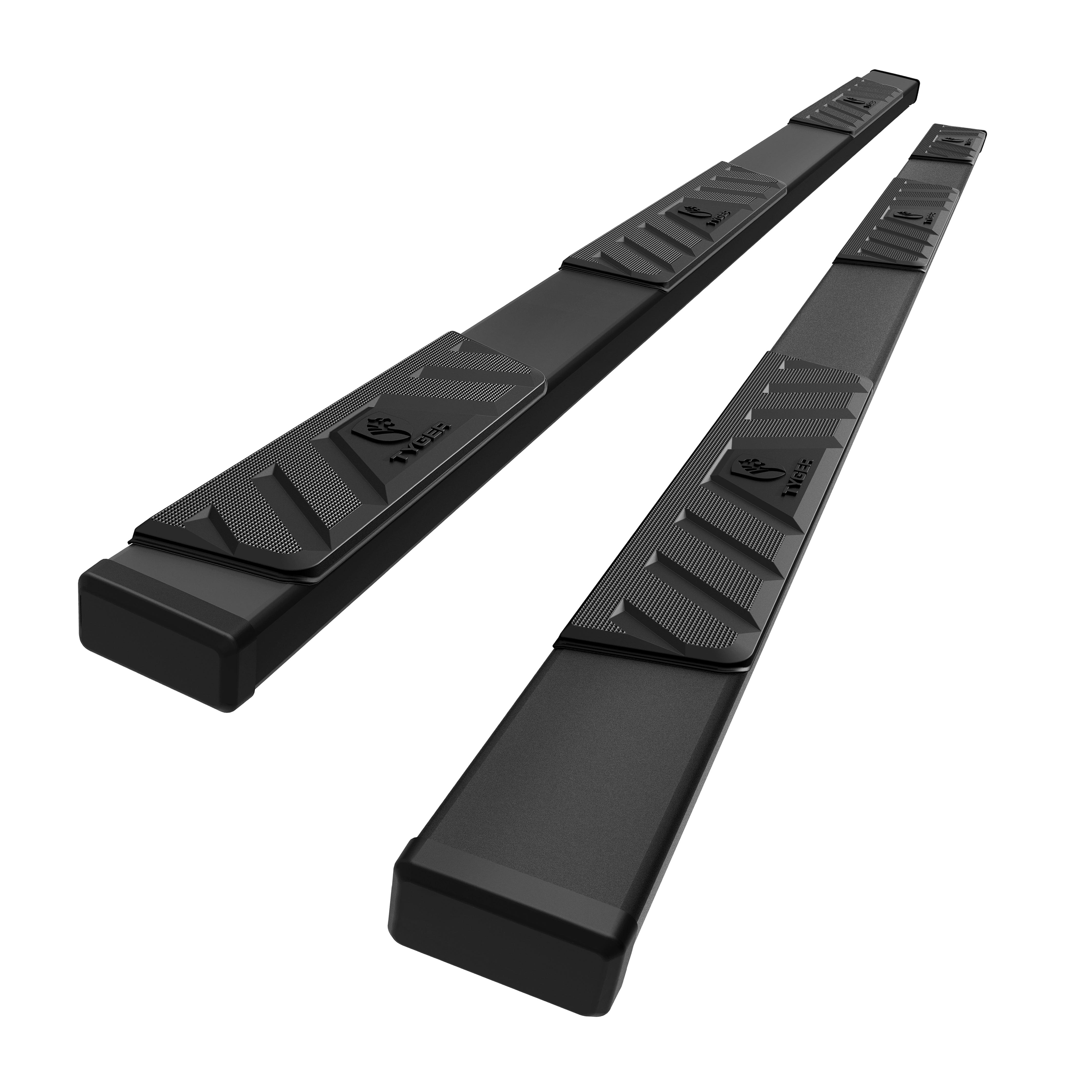 Tyger Auto, Tyger 5" Riser Step Bars Dodge Ram 1500 Crew Cab (2019-2022) Powder Coated Black