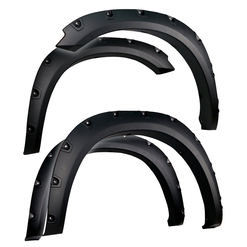 Tyger Auto, Tyger Bolt-Riveted Style Fender Flares Ram 1500 Classic (19-21) [Matte Black] 4PC Rugged or Paintable Smooth Textured