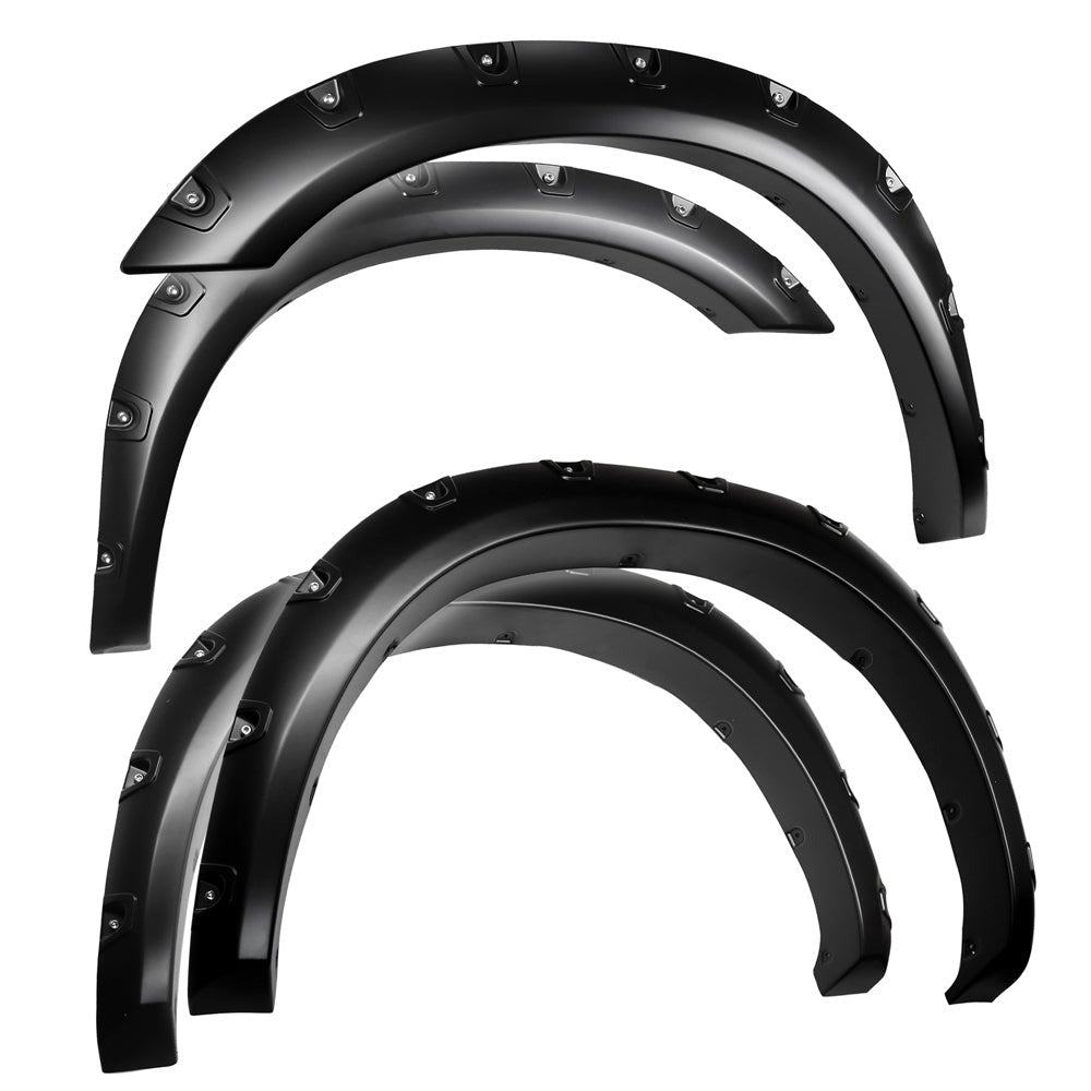 Tyger Auto, Tyger Bolt-Riveted Style Fender Flares Ram 2500/3500 (19-22) 4PC Paintable Smooth Matte Black