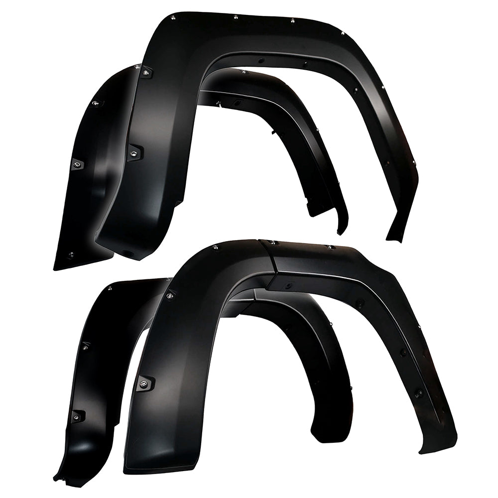 Tyger Auto, Tyger Bolt-Riveted Style Fender Flares Toyota 4Runner (14-21) 4PC Paintable Smooth Matte Black