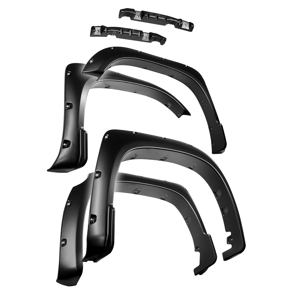 Tyger Auto, Tyger Bolt-Riveted Style Fender Flares Toyota Tundra (14-21) 4PC Paintable Smooth Matte Black