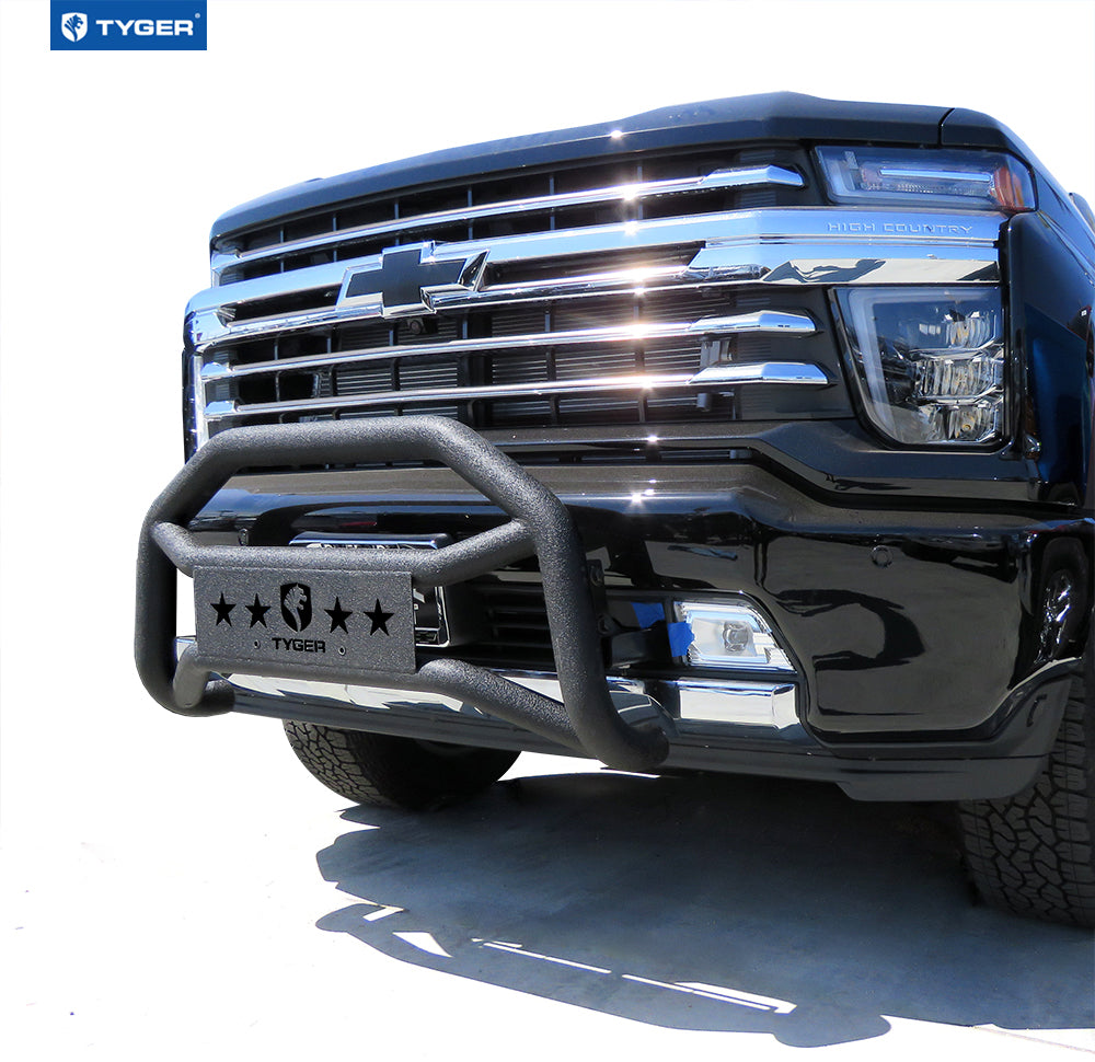 Tyger Auto, Tyger Bull Bar w/o Skid Plate Chevy Silverado 2500HD / 3500HD (20-22) Textured Black