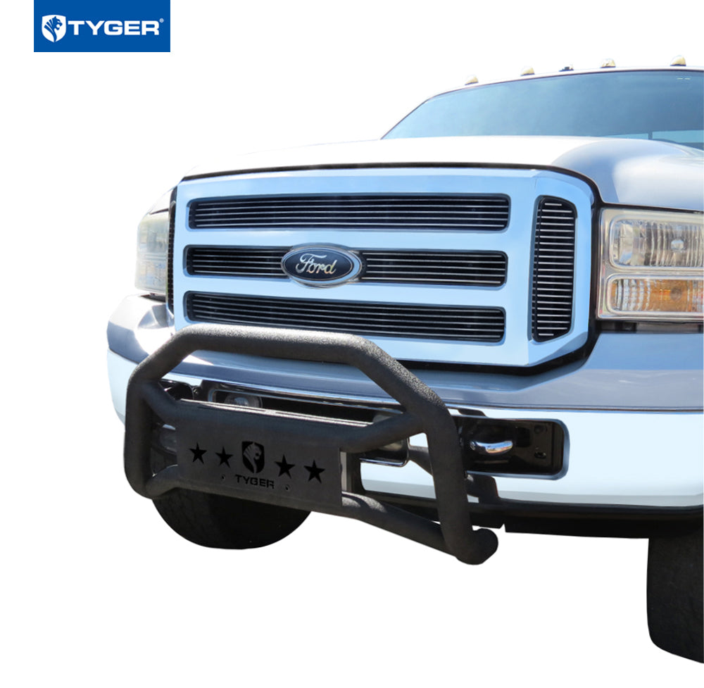 Tyger Auto, Tyger Bull Bar w/o Skid Plate Ford F250 / F350 / F450 / F550 Super Duty (05-07) Textured Black