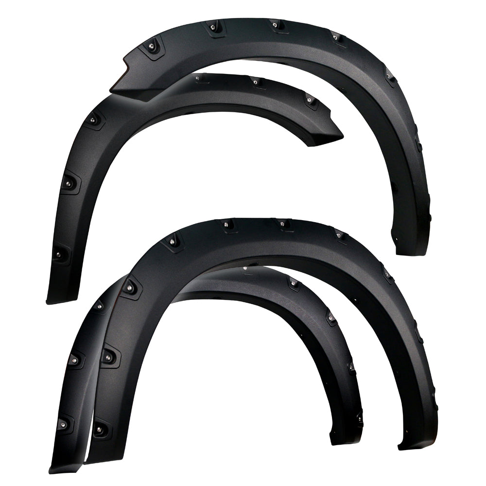 Tyger Auto, Tyger Fender Flares Ram 1500 (09-18) Bolt-Riveted Style - Matte Black - 4PC Rugged or Paintable Smooth Textured