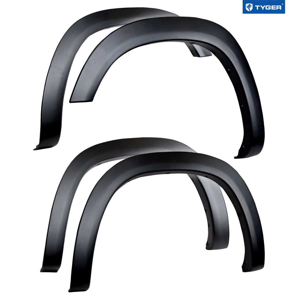 Tyger Auto, Tyger OE Style Fender Flares Dodge Ram 1500 (19-22) 4PC Paintable Fine-Textured Matte Black