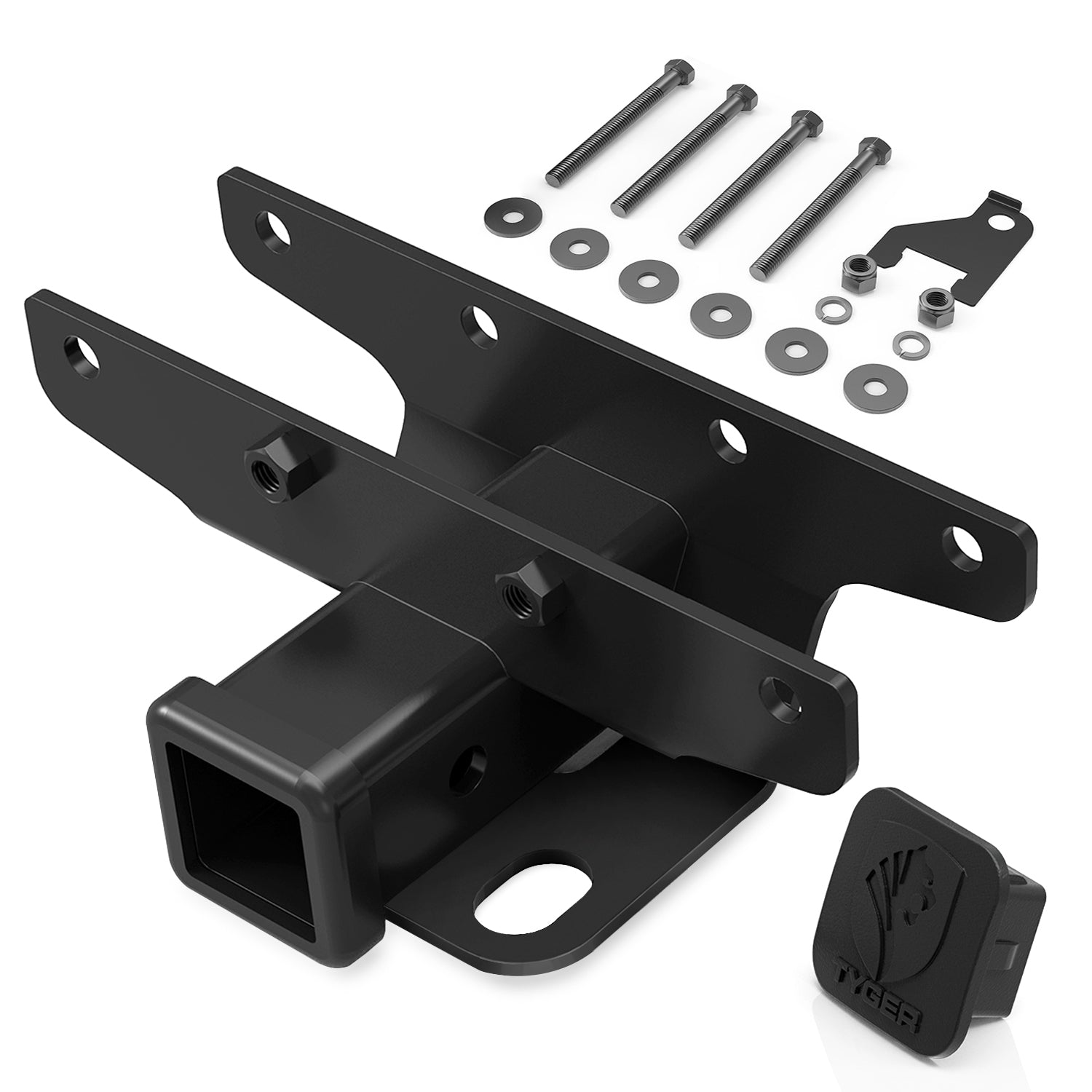 Tyger Auto, Tyger OE Style Trailer Hitch Kit Jeep Wrangler JL/JLU (18-22) [w/o Wiring Harness] Black