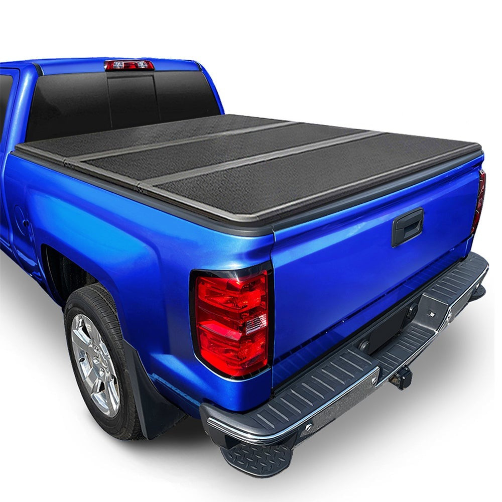 Tyger Auto, Tyger Tonneau Cover Chevy Silverado / GMC Sierra 1500 [5'8"Bed] Fleetside (14-18) T5 Alloy Hardtop Tri-Fold Fit