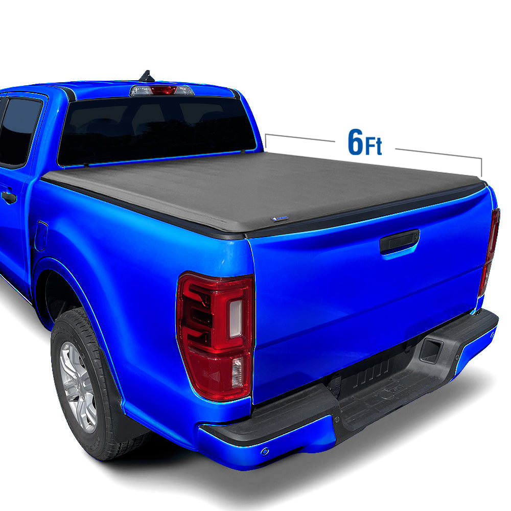 Tyger Auto, Tyger Tonneau Cover Ford Ranger [6' Bed] Styleside (1982-2013) T3 Soft Tri-Fold