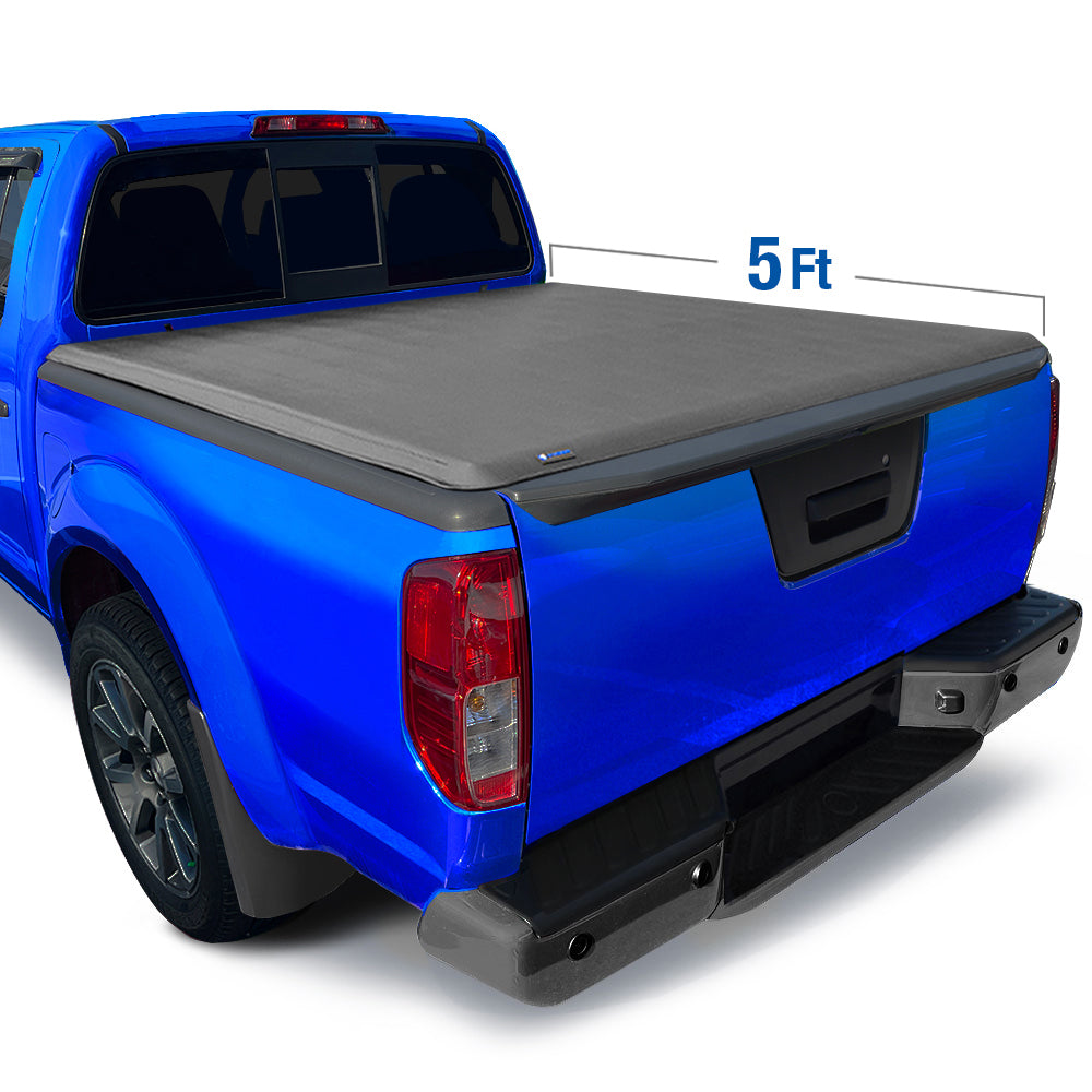 Tyger Auto, Tyger Tonneau Cover Nissan Frontier [5 ft] Fleetside (2005-2021) T1 Soft Roll Up