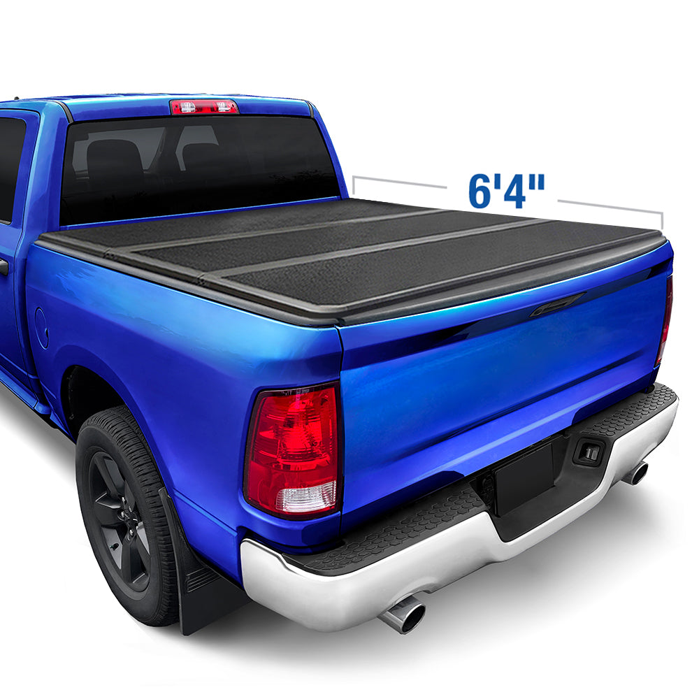 Tyger Auto, Tyger Tonneau Cover Ram 1500 Classic [6'4"Bed] Fleetside (19-21) T5 Alloy Hardtop Tri-Fold Fit