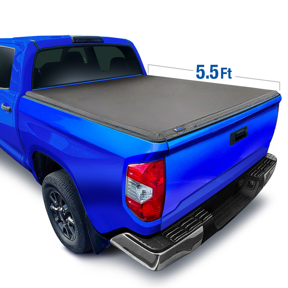 Tyger Auto, Tyger Tonneau Cover Toyota Tundra [5.5' Bed] Fleetside (2007-2013) T3 Soft Tri-Fold