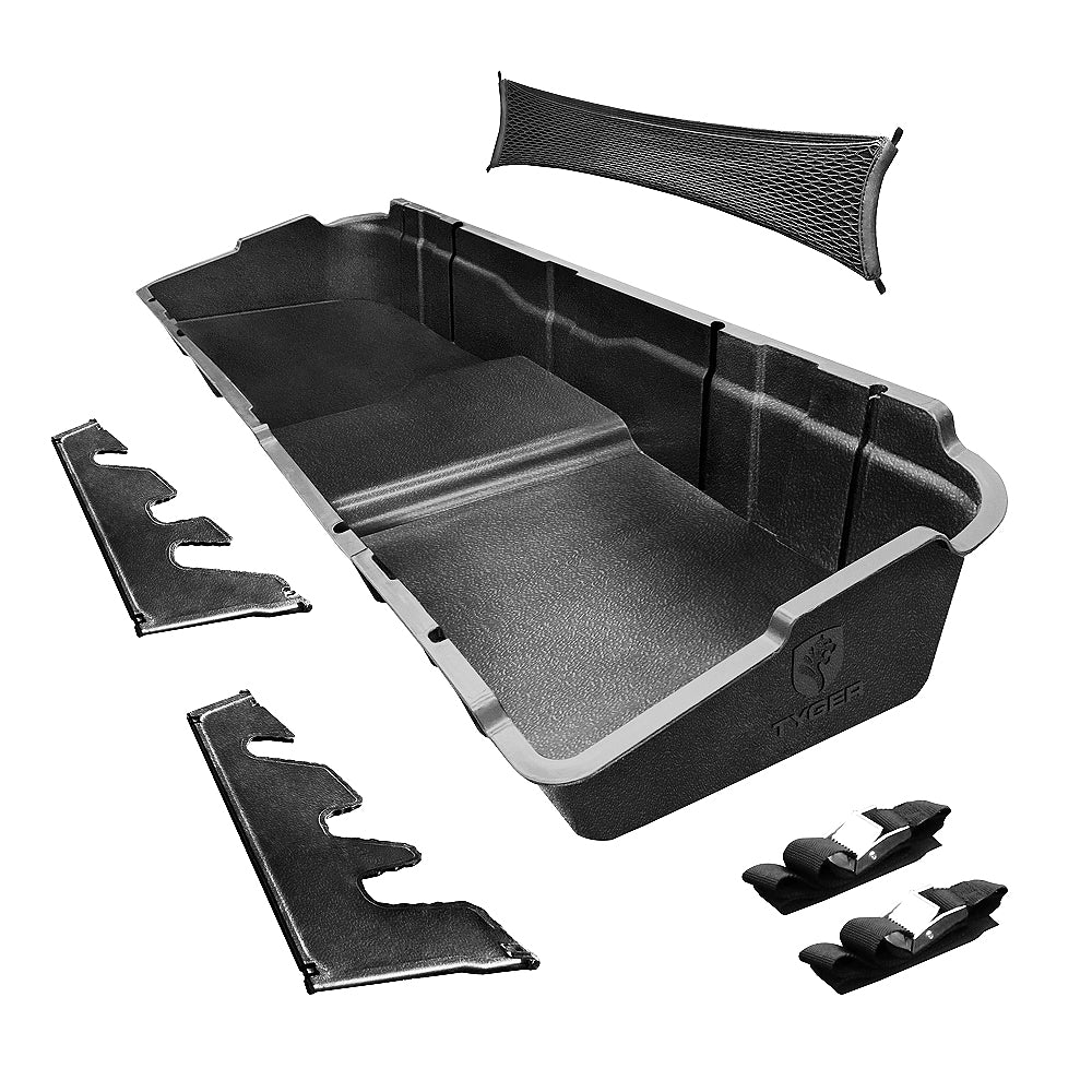 Tyger Auto, Tyger Under Seat Storage Box Chevy Silverado / GMC Sierra Crew Cab (07-14) Black