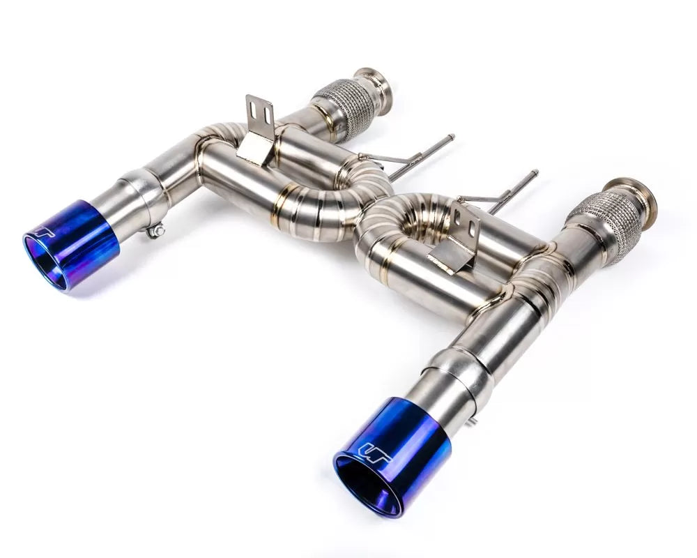 VRP, VRP Exhaust McLaren 720S (2017-2021) 3.0" Titanium Valvetronic Axleback w/ Blue Tips