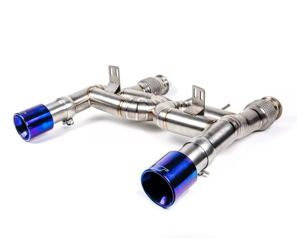 VRP, VRP Exhaust McLaren 720S (2017-2021) 3.0" Titanium Valvetronic Axleback w/ Blue Tips