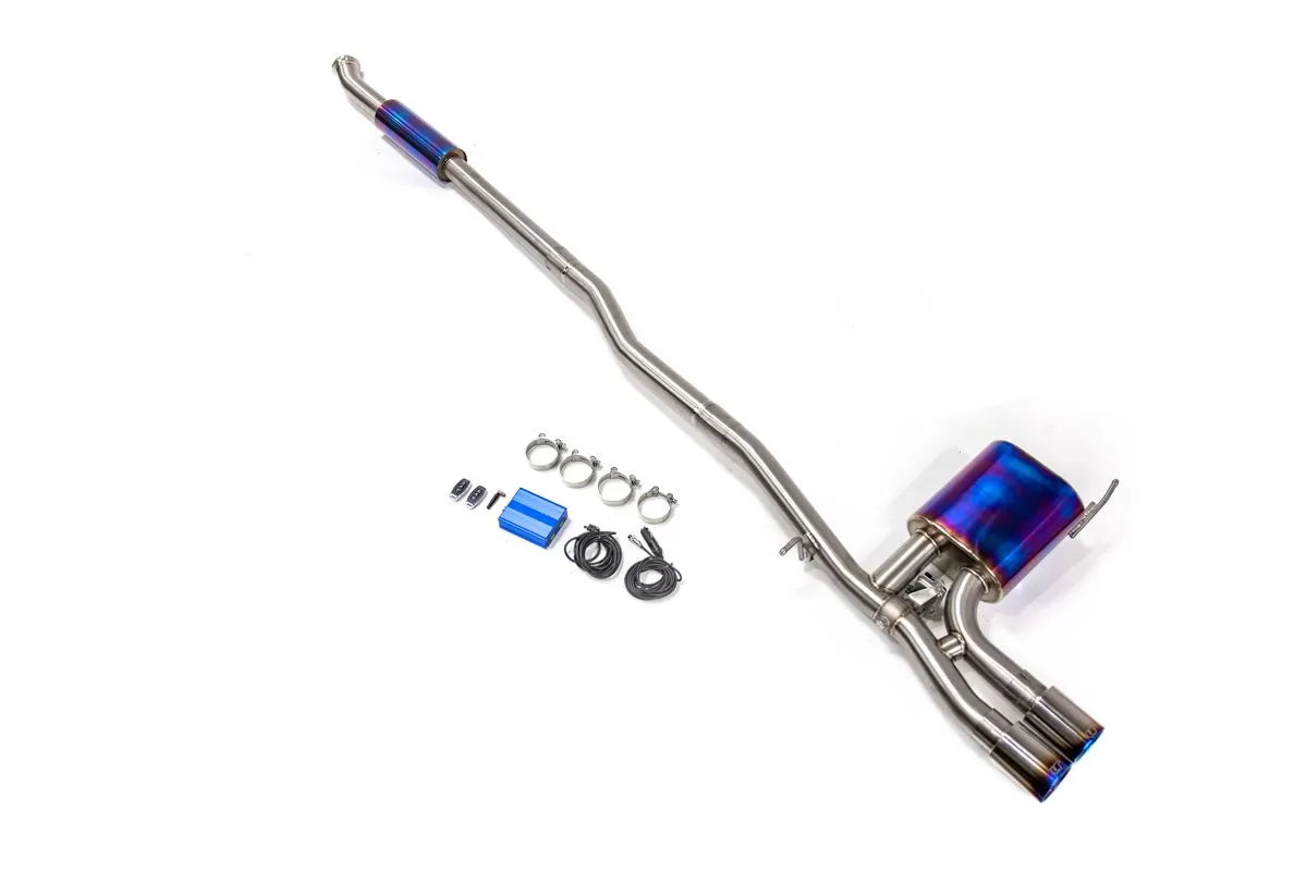 VRP, VRP Exhaust Mini Cooper S F56 (2014-2020) 2.50" Titanium Catback w/ Blue Tips