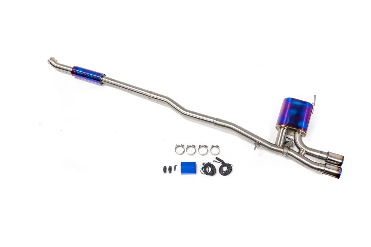 VRP, VRP Exhaust Mini Cooper S F56 (2014-2020) 2.50" Titanium Catback w/ Blue Tips