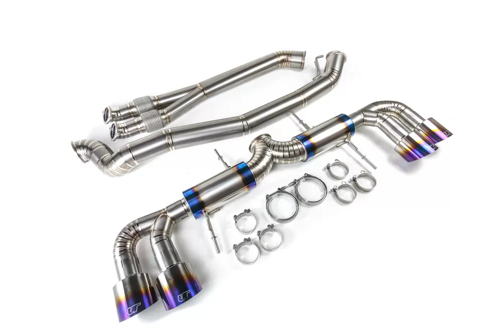 VRP, VRP Exhaust Nissan R35 GTR (09-21) 4.0" Titanium Valvetronic Catback w/ Blue Tips