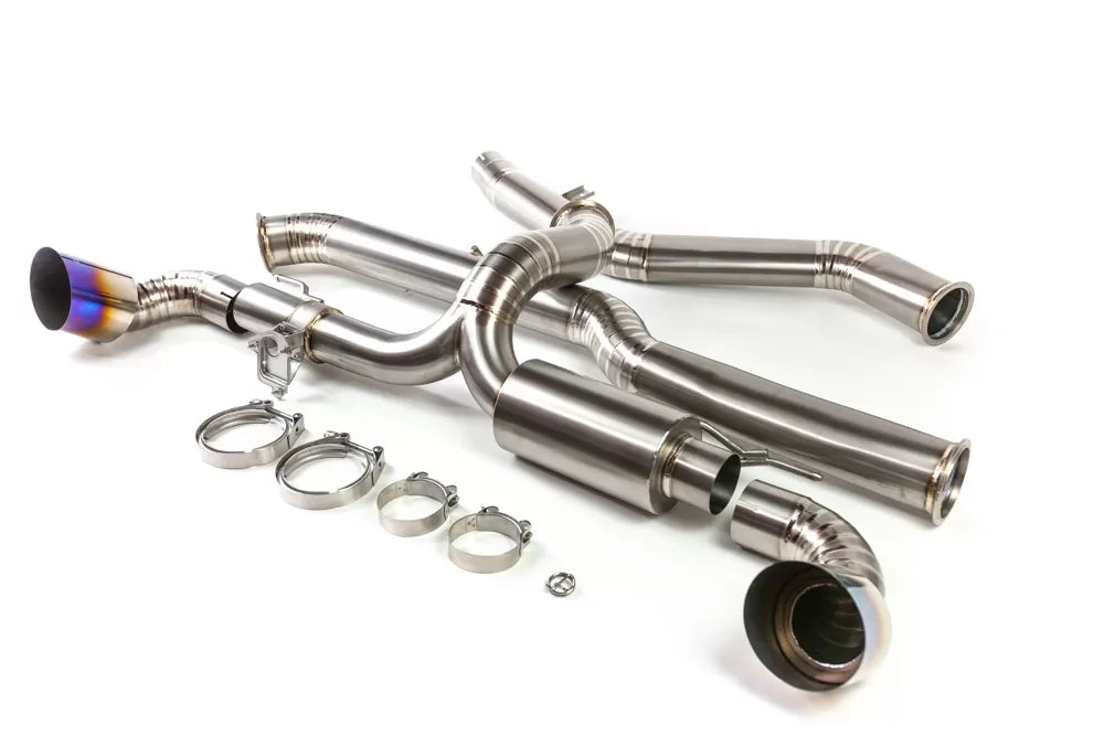 VRP, VRP Valvetronic Exhaust Toyota A90 Supra (2020-2023) 3.5" Titanium Catback w/ Blue Tips