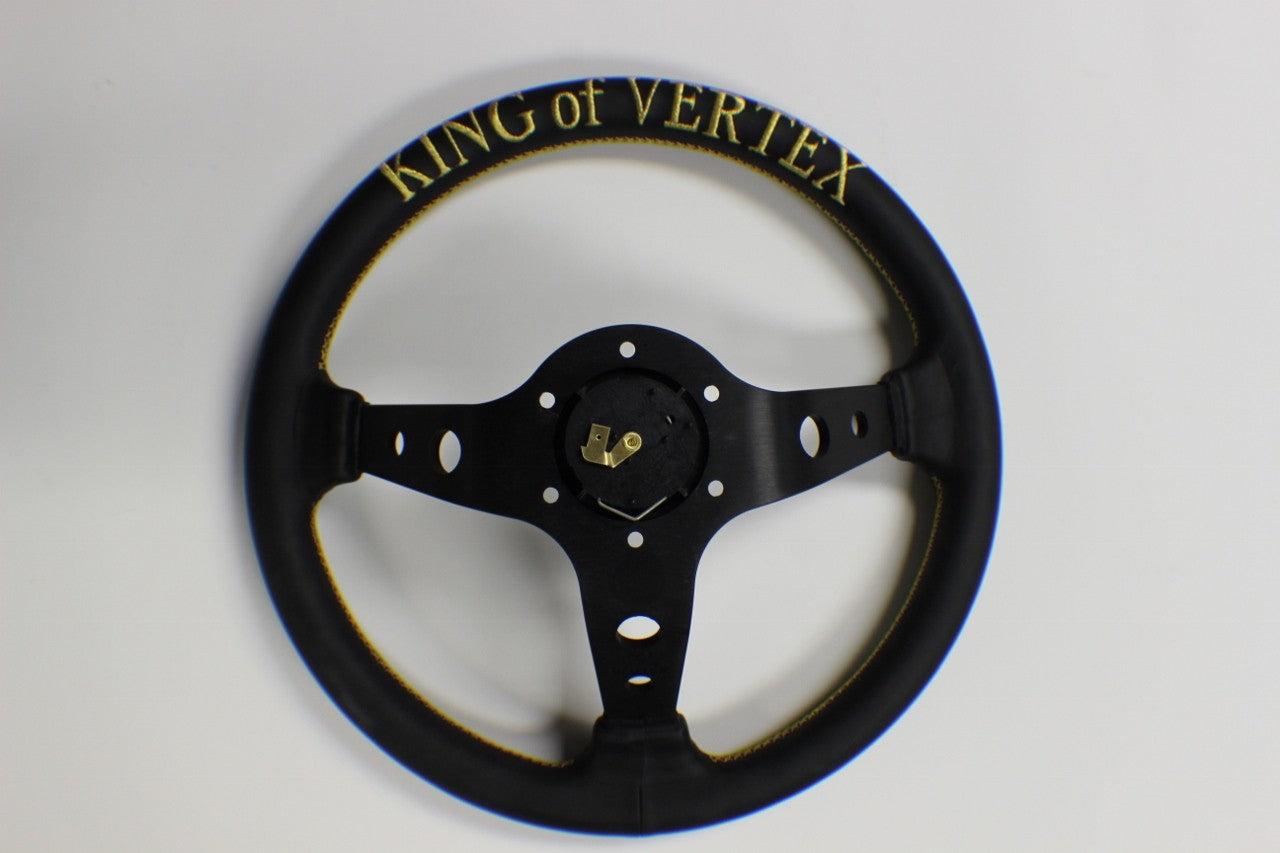 Vertex, Vertex Steering Wheel ("King" 330mm)  Black Leather or Black Suede