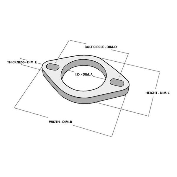 Vibrant Performance, Vibrant Performance 2.50" 2-Bolt 304 Stainless Steel Exhaust Flanges [Box of 5] - 1472