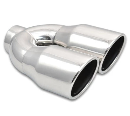 Vibrant Performance, Vibrant Weld-On Exhaust Tips (Dual 3.5" Stainless Single Wall Angle Cut) 1326