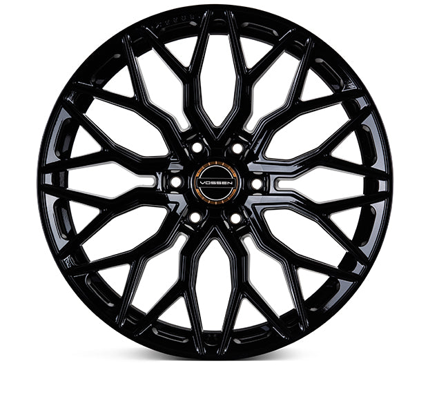 Vossen, Vossen HF6-3 Wheels (20x9.5 6x139.7 / 15 Offset / Deep Face / 106.1) [Black] Brushed / Gloss / Satin Finish