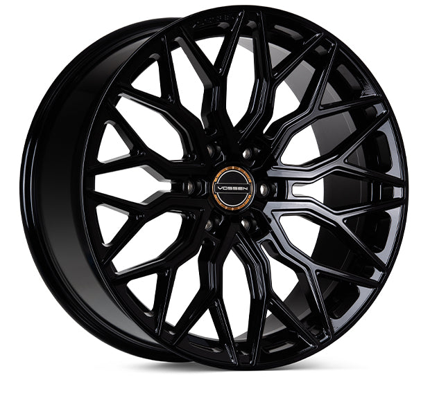 Vossen, Vossen HF6-3 Wheels (20x9.5 6x139.7 / 15 Offset / Deep Face / 106.1) [Black] Brushed / Gloss / Satin Finish