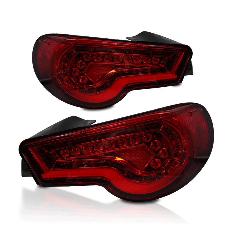 Winjet, Winjet LED Tail Lights BRZ / FRS (2013-2016) Gloss Black / Red / Smoke