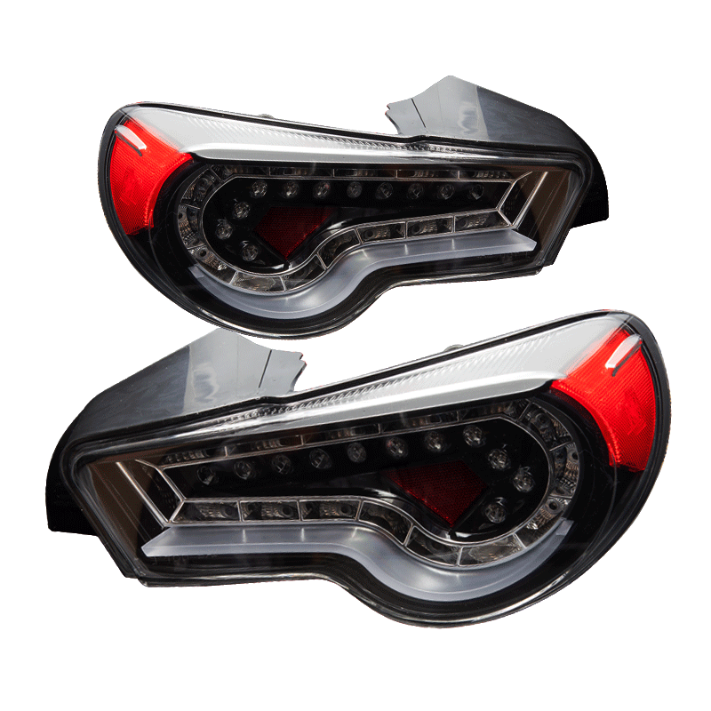 Winjet, Winjet LED Tail Lights BRZ / FRS (2013-2016) Gloss Black / Red / Smoke