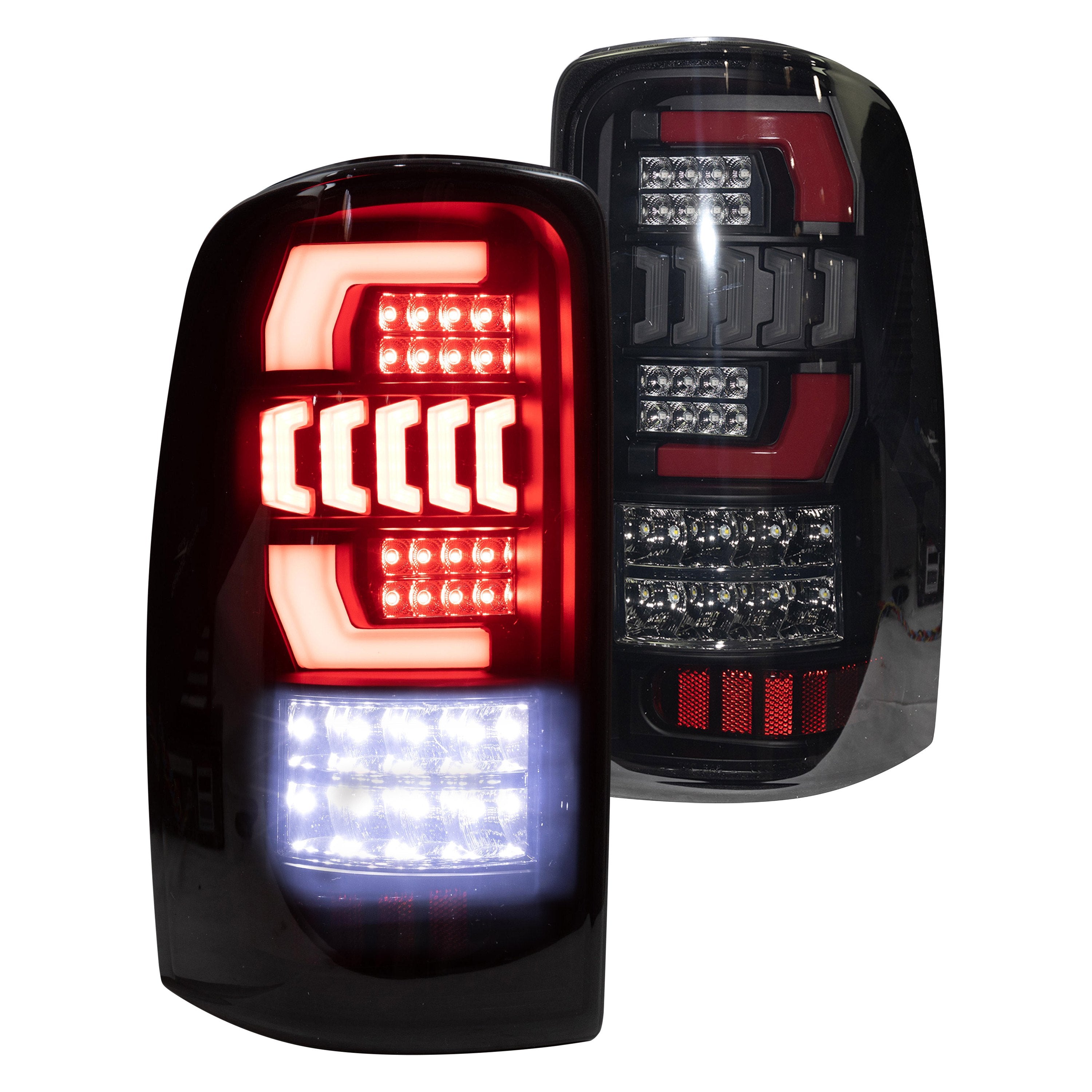 Winjet, Winjet LED Tail Lights Chevy Suburban (00-06) Black/Smoke or Glossy Black/Clear