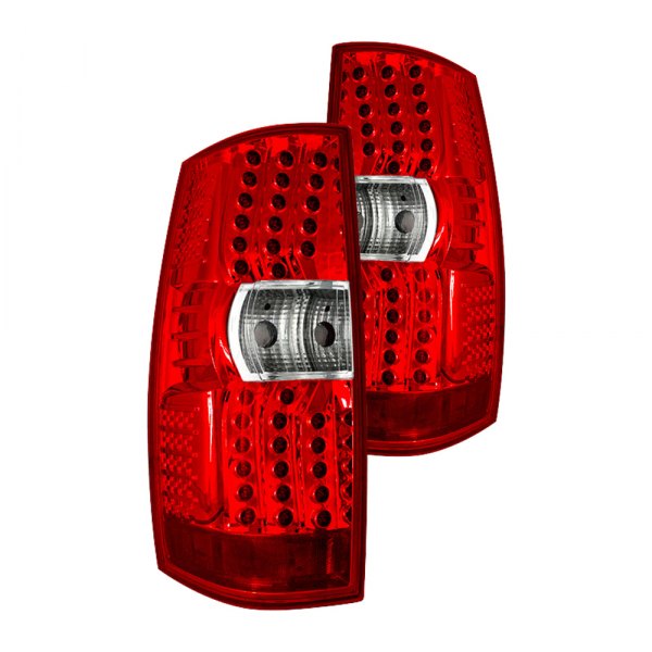 Winjet, Winjet LED Tail Lights Chevy Suburban / Tahoe (2007-2014) Black / Smoke or Chrome / Red