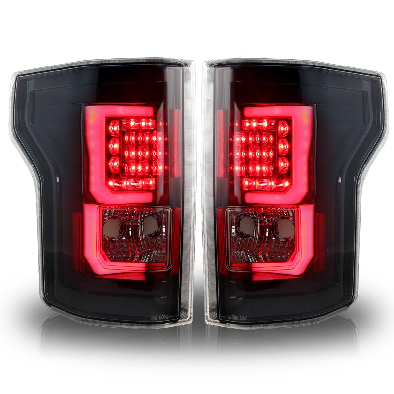 Winjet, Winjet LED Tail Lights Ford F150 (2015-2017) Gloss Black / Red / Smoke