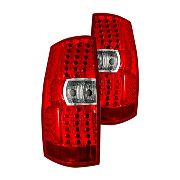 Winjet, Winjet LED Tail Lights GMC Yukon (2007-2013) Chrome / Red