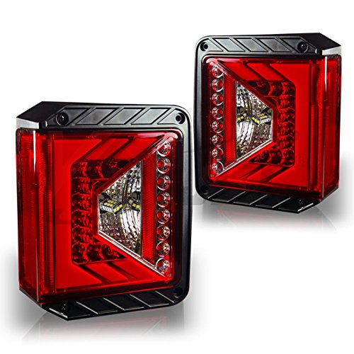 Winjet, Winjet LED Tail Lights Jeep Wrangler (2007-2016) Gloss Black / Red / Smoke