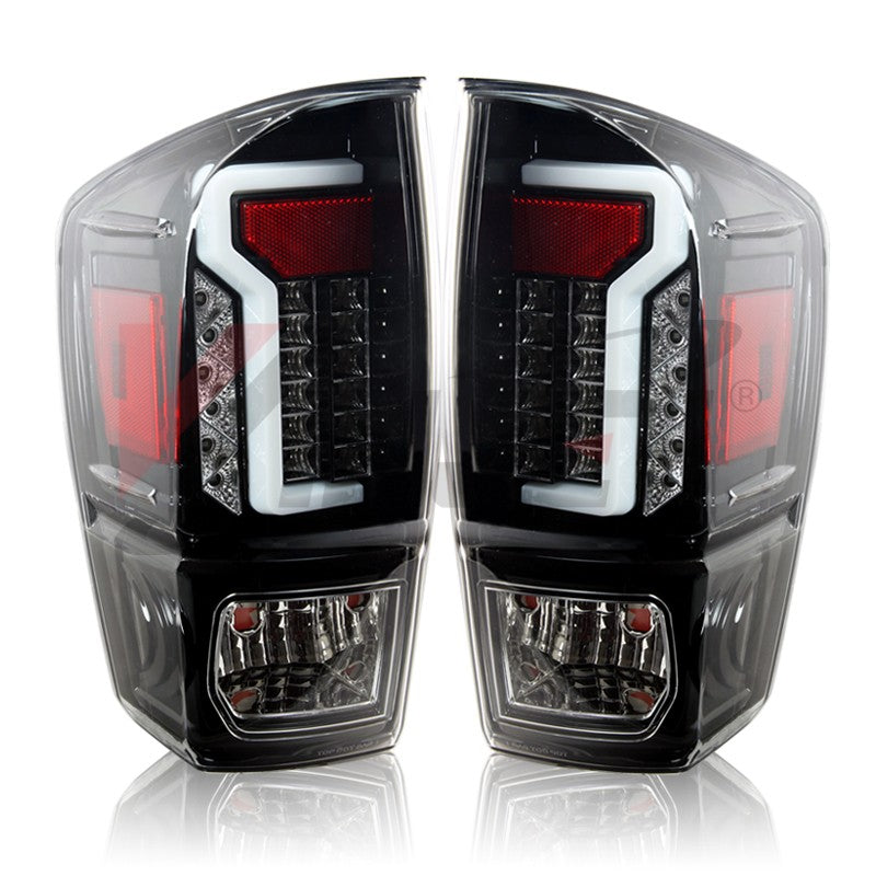 Winjet, Winjet LED Tail Lights Toyota Tacoma (2016-2021) Gloss Black / Red / Smoke