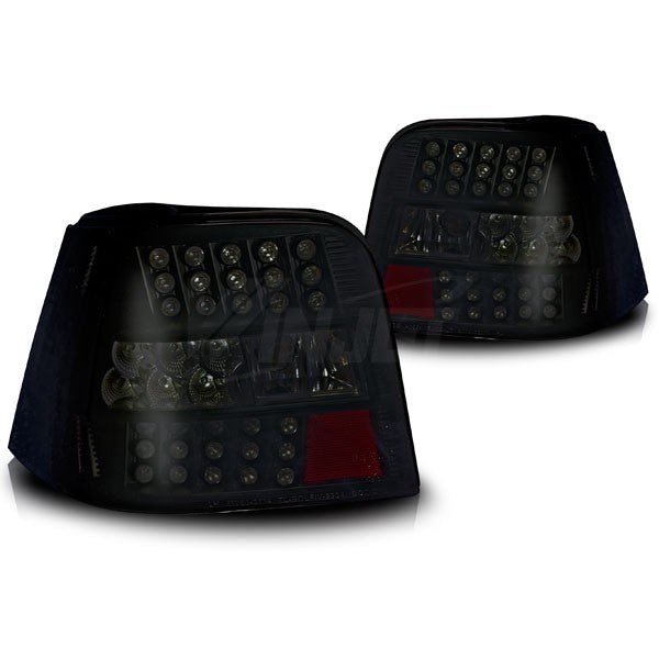 Winjet, Winjet LED Tail Lights VW Golf MK4 (1999-2004) Black / Smoke