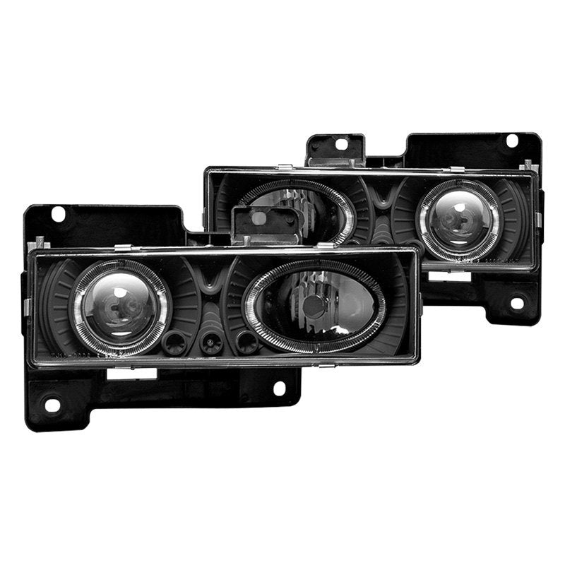 Winjet, Winjet Projector Headlights Chevy Blazer (1992-1994) Halo LED - Black or Chrome