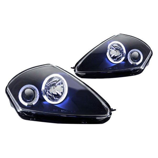 Winjet, Winjet Projector Headlights Mitsubishi Eclipse 3G (2000-2005) Halo Black Pair