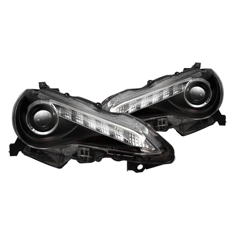 Winjet, Winjet Projector Headlights Scion FRS (12-16) DRL LED Black