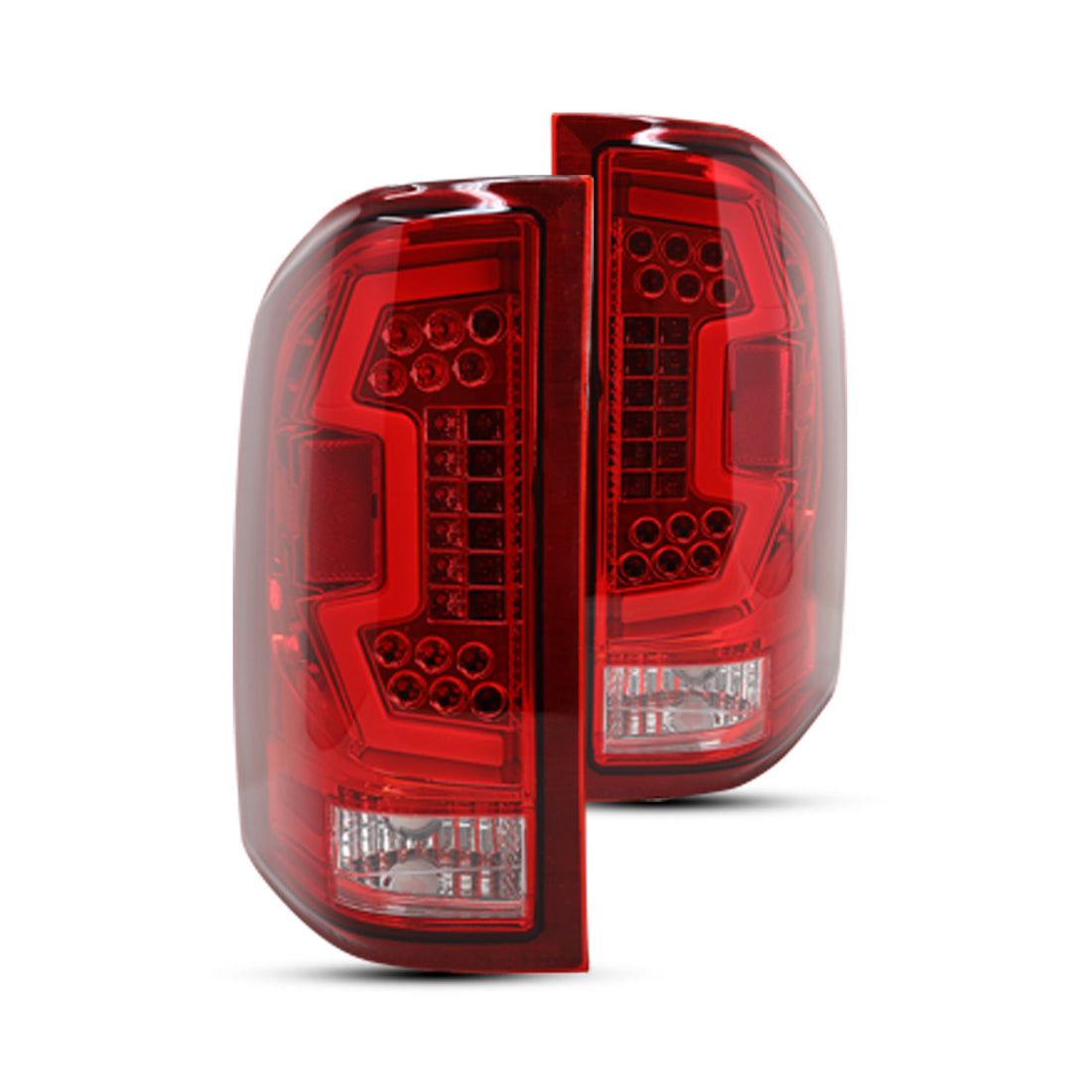 Winjet, Winjet Renegade LED Tail Lights Chevy Silverado (07-14) w/ LED Lightbars & Sequential Turn Signals