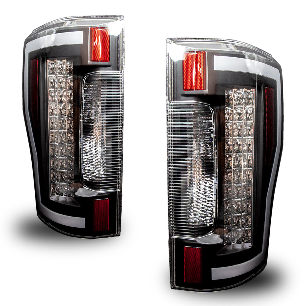 Winjet, Winjet Renegade LED Tail Lights Ford F250 (17-18) w/ LED Lightbars & Sequential Turn Signals