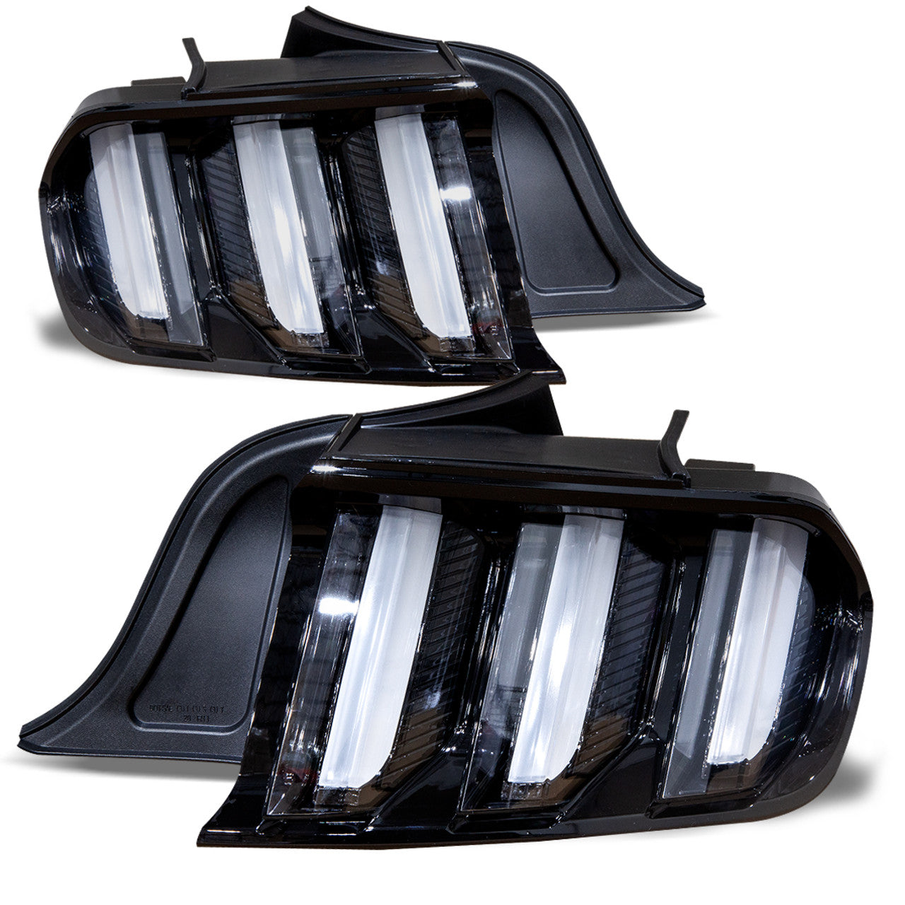 Winjet, Winjet Renegade LED Tail Lights Ford Mustang (15-17) w/ LED Lightbars & Sequential Turn Signals - Euro or Performance Style