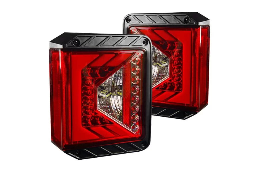 Winjet, Winjet Renegade LED Tail Lights Jeep Wrangler (07-16) w/ Optional Housing and Lens Finish