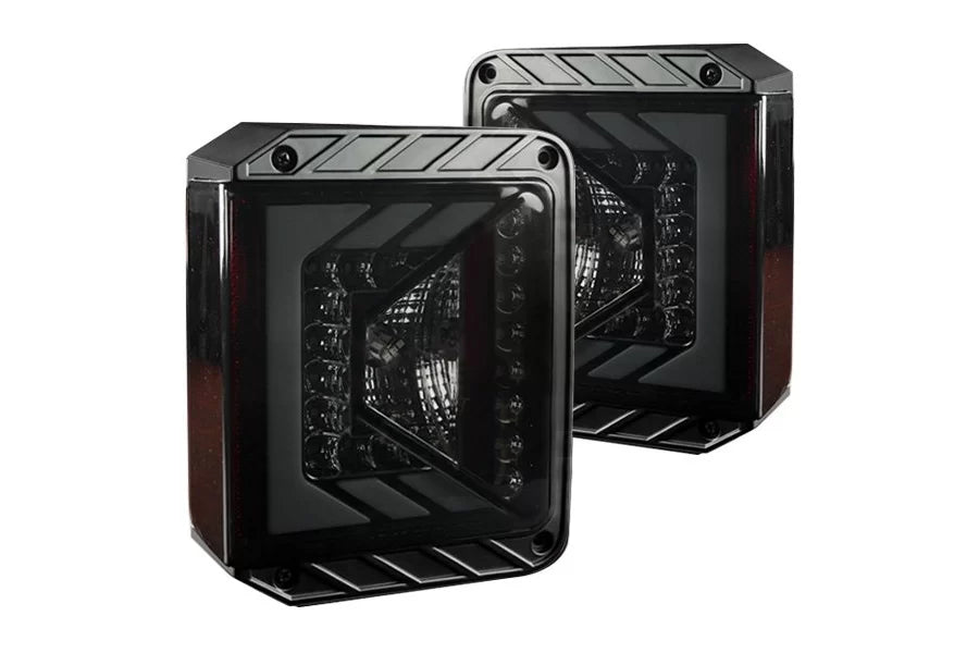 Winjet, Winjet Renegade LED Tail Lights Jeep Wrangler (07-16) w/ Optional Housing and Lens Finish