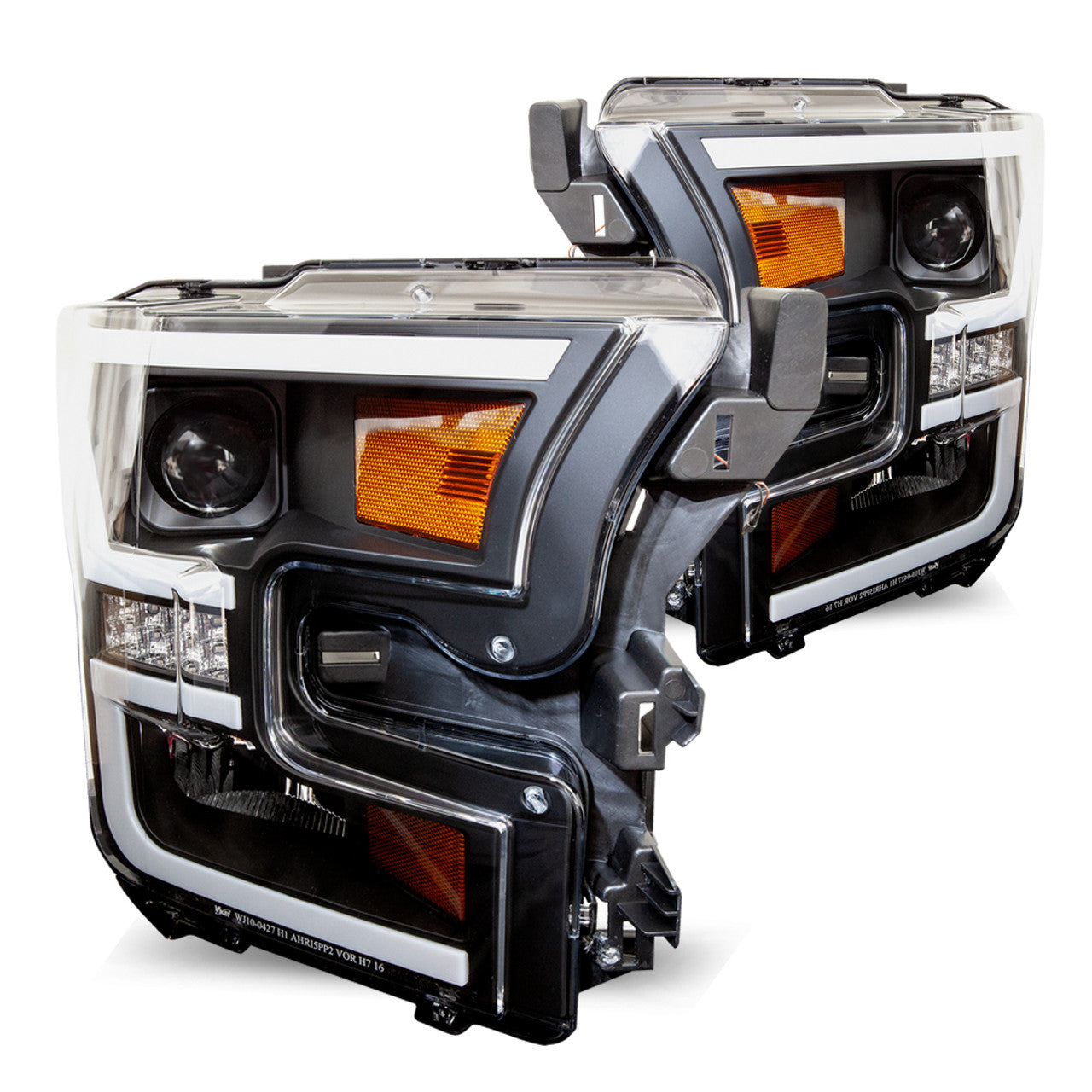 Winjet, Winjet Renegade Projector Headlights Ford F150 (15-17) w/ LED Switchback Sequential DRL Light Bar