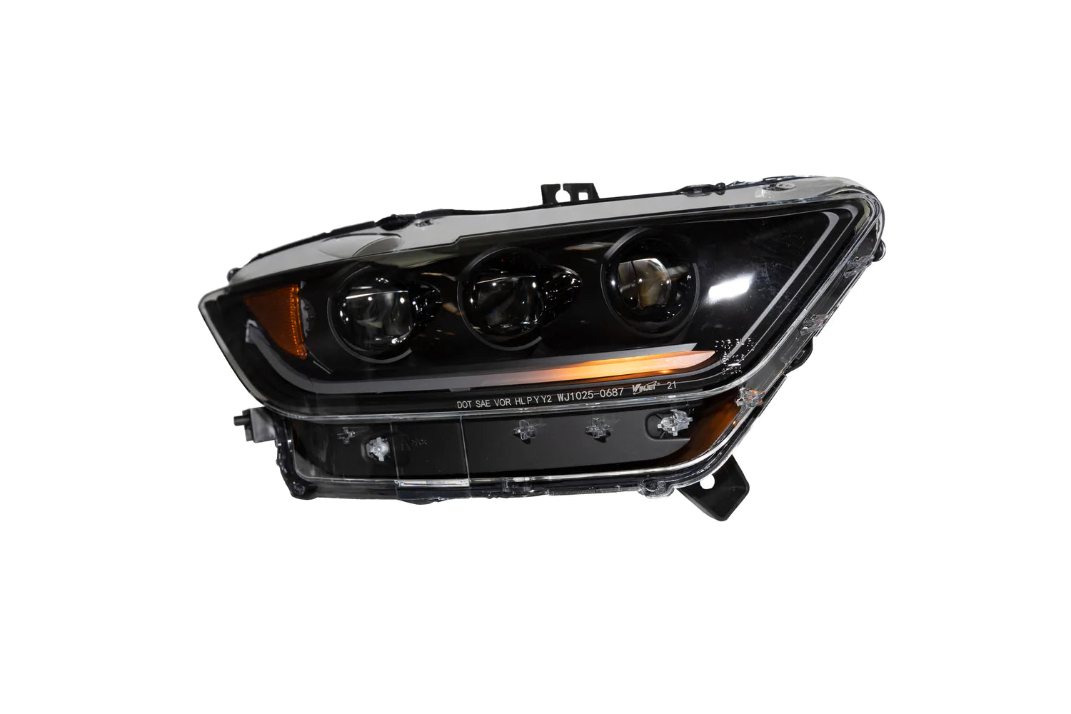 Winjet, Winjet Renegade Projector Headlights Ford Mustang S550 (15-17) Full LED w/ Sequential DRL Light Bar