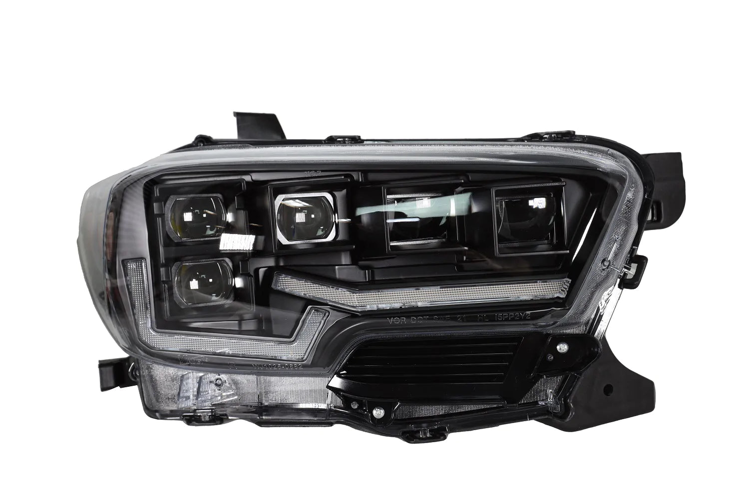 Winjet, Winjet Renegade Projector Headlights Toyota Tacoma (16-21) Full LED w/ LED Sequential DRL Light Bar