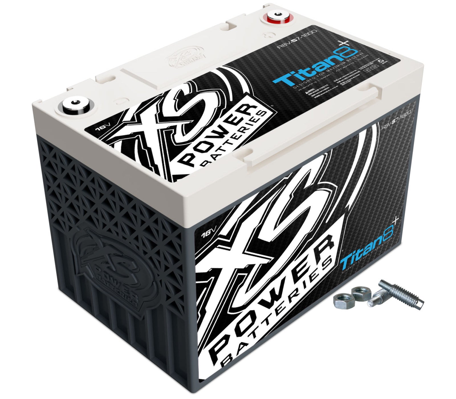 XS Power Batteries, XS Power 16V Lithium Titan 8 Battery w/ 3/8" Stud Terminals 1000 Max Amps RSV-S7-1600