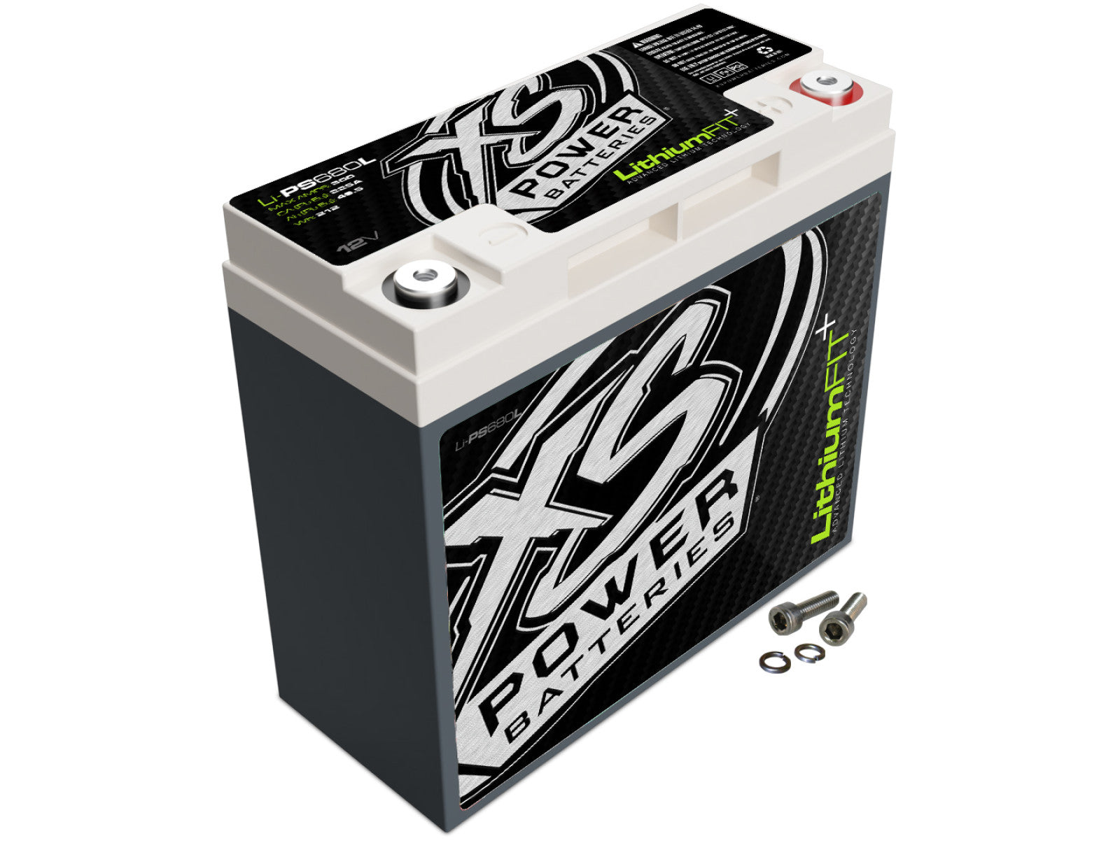 XS Power Batteries, XS Power Lithium Powersports Batteries Li-PS680L 300 Max Amps w/ M6 Terminal Bolts